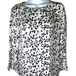 LOFT ANIMAL PRINT BLOUSE SIZE XS